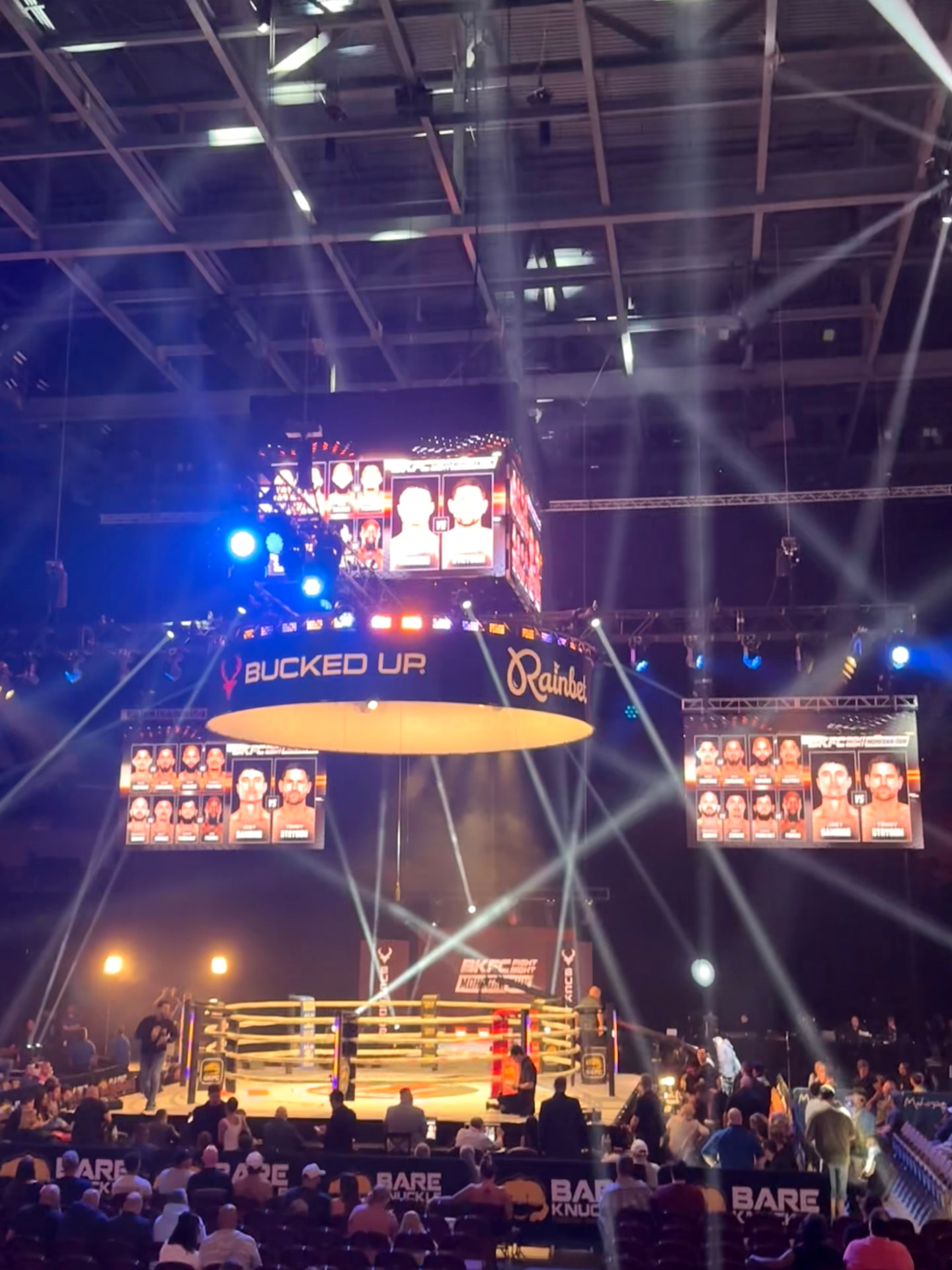 BKFC ring and arena lighting at Mohegan Sun Arena