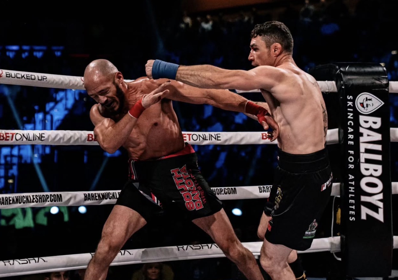 Joey Gambino landing punches during his BKFC 86 TKO win